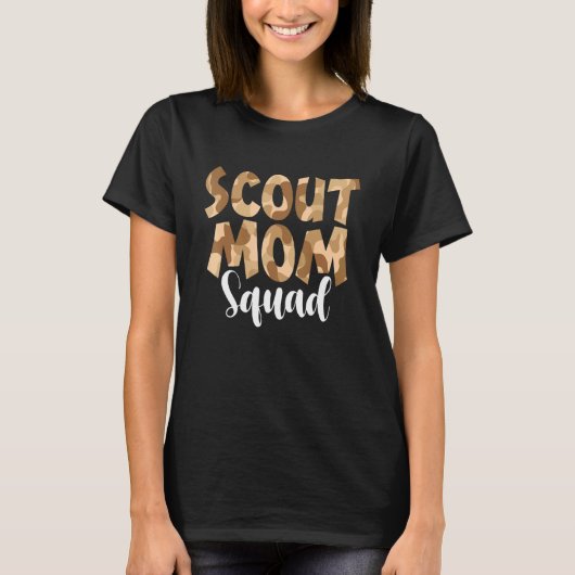 T-shirt Camo Scout Maman Squad Retour À L'École Enseignant (Devant)