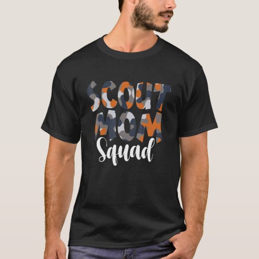 T-shirt Camo Scout Maman Squad Retour À L'École Enseignant (Devant)