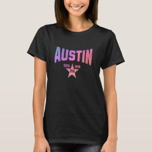 T-shirt Camo Souvenir USA Star Austin Texas