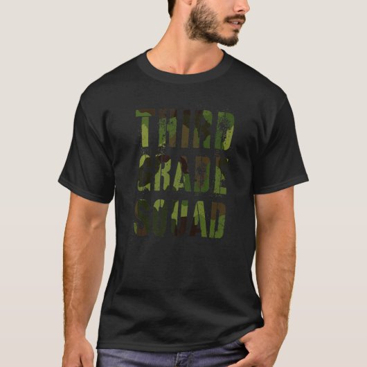 T-shirt Camo Third Grade Squad Teacher Hello 3rd Grader Vi (Devant)