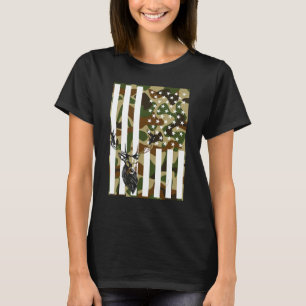 T-shirt Camo US Drapeau Deer Hunting tee