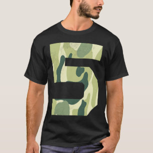 T-shirt Camouflage Anniversaire garçon 5Y petit officier m