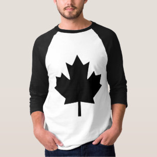 T-shirt Camouflage Camo Feuille d'érable noire