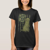 T-shirt Camouflage de chien du Labrador noir Drapeau améri (Devant)