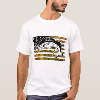 T-shirt Camouflage de pêche USA
