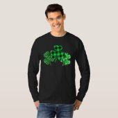 T-shirt Camouflage Léopard Plaid Shamrock Funny St Patrick (Devant entier)