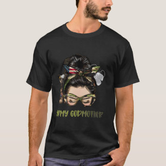 T-shirt Camouflage Messy Bun Militaire Armée Godmère Veter
