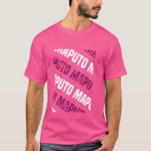 T-shirt Camouflage rose Motif Maputo (Devant)