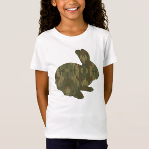 T-Shirt Camouflage Silhouette Chemise lapin de Pâques