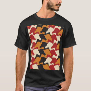 T-shirt Camouflage tête de licorne, répétition motif.