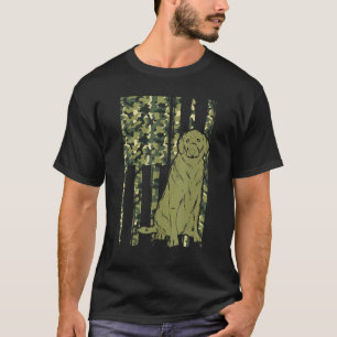 T-shirt Camouflage Us Drapeau Chien Animal Animal Chien Pr