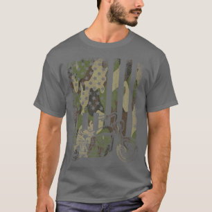 T-shirt Camouflage US Drapeau Moto États-Unis Vélo