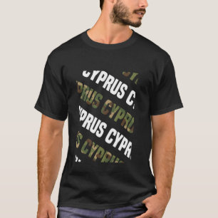 T-shirt Camouflage vert du Motif de Chypre