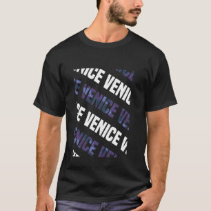 T-shirt Camouflage violet Motif de Venise