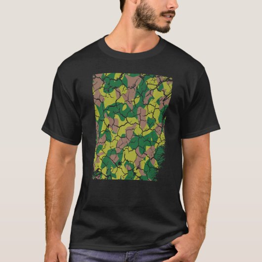 T-shirt Camouflaged Hunting Distressed (Devant)