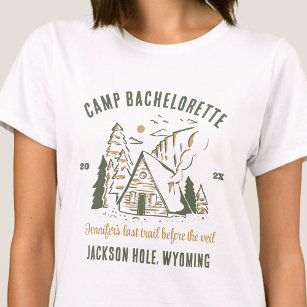 T-shirt Camp Bachelorette Fête Famille Camping Voyage Pers