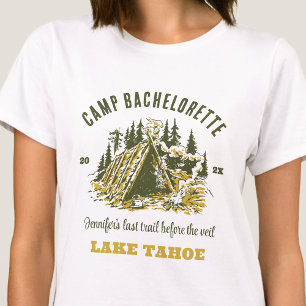 T-shirt Camp Bachelorette Fête Famille Camping Voyage Pers