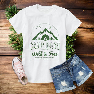 T-shirt Camp Bachelorette Party Bridesmaitres Cadeau Vert