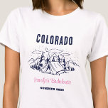 T-shirt Camp Bachelorette Party Filles Voyage Famille Camp<br><div class="desc">Vivez l'aventure avec les T-shirts personnalisés du Camp Bachelorette Party! Préparez-vous à une soirée de bachelorette inoubliable qui mêle l'excitation extérieure et le style personnalisé. Ce t-shirt personnalisé est l'ajout parfait à votre célébration sur le thème du camp, ajoutant une touche d'élégance et d'individualité à votre voyage à la plage....</div>