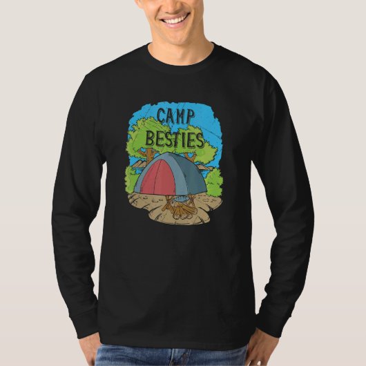 T-shirt Camp Besties Camping Amis Et Backpacker Part (Devant)