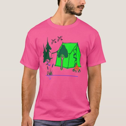 T-shirt camp camp drôle (Devant)