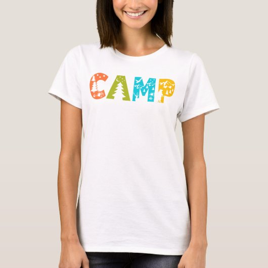 T-shirt CAMP coloré (Devant)