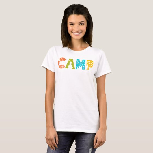 T-shirt CAMP coloré (Devant entier)