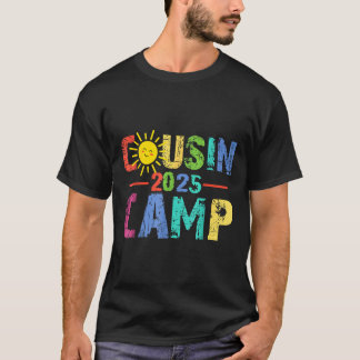 T-shirt Camp Cousin 2025 Camping Campfire Vacances d'été