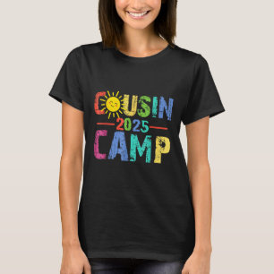 T-shirt Camp Cousin 2025 Camping Campfire Vacances d'été