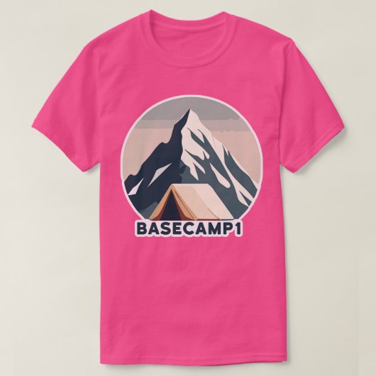 T-shirt camp de base d'escalades de montagne (Design devant)