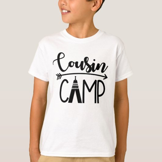 T-shirt Camp de cousin (Devant)