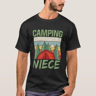 T-shirt Camp de la nièce Camg Feu de camp Camping Caravane
