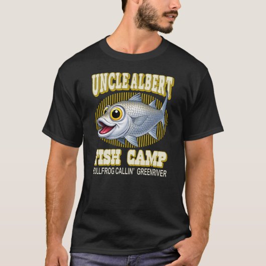 T-SHIRT CAMP DE PÊCHE ONCLE ALBERT (Devant)
