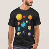 T-shirt Camp de recherche spatiale sur le système solaire (Devant)