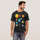 T-shirt Camp de recherche spatiale sur le système solaire (Devant entier)