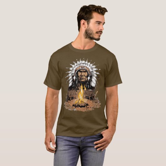 T-shirt Camp des chefs indiens (Devant entier)