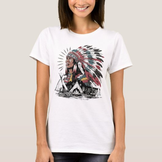 T-shirt Camp des chefs indiens (Devant)