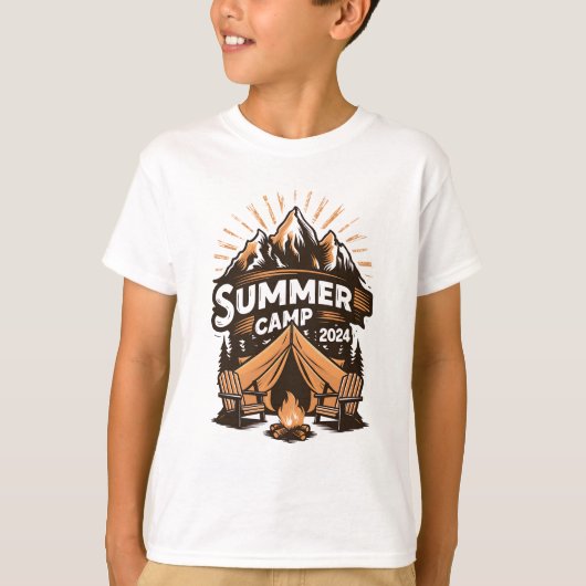 T-shirt Camp d'été 2024 - Camping de vacances (Devant)