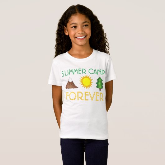 T-Shirt Camp d'été Forever Sun Mountain Tree Camping (Devant entier)