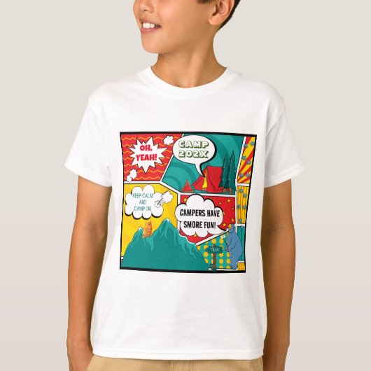 T-shirt Camp d'été Pop Art pour enfants (Devant)