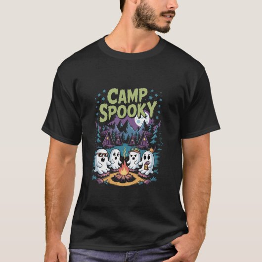 T-shirt Camp Éffrayant Summerween Halloween (Devant)