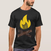 T-shirt Camp Fire Log Camping extérieur (Devant)