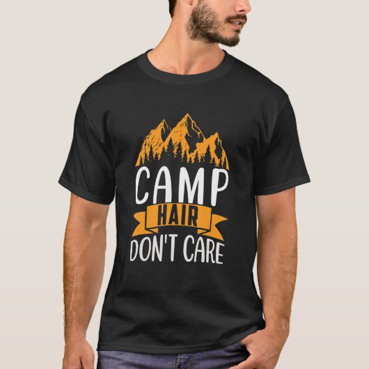 T-shirt Camp Hair Dont'Care Camper Happiness Gla (Devant)