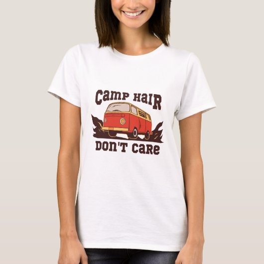 T-shirt Camp Hair s'en fiche (Devant)