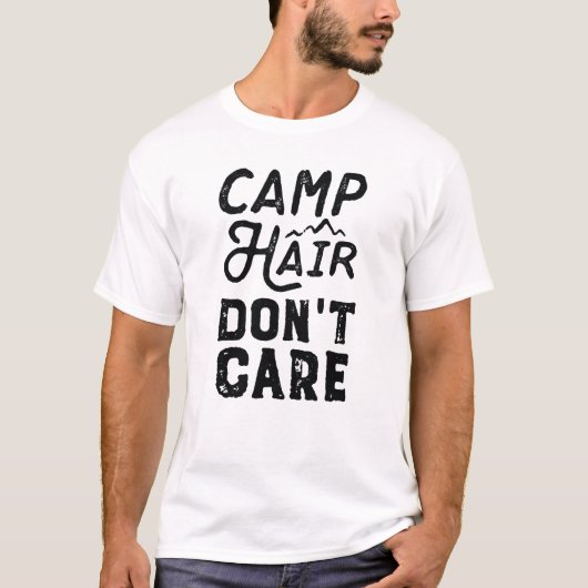 T-shirt Camp Hair s'en fiche (Devant)
