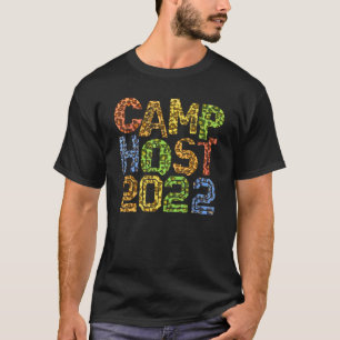 T-shirt Camp Hôte 2022 Empreinte de léopard Conseiller d'é