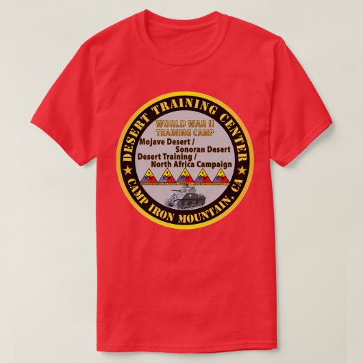T-shirt Camp Iron Mountain CA Desert Training Centre 34567 (Design devant)