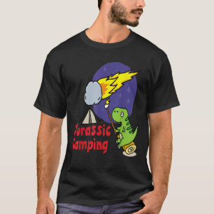 T-shirt Camp Lover Jurassic Dinosaur Camping Happy Camper