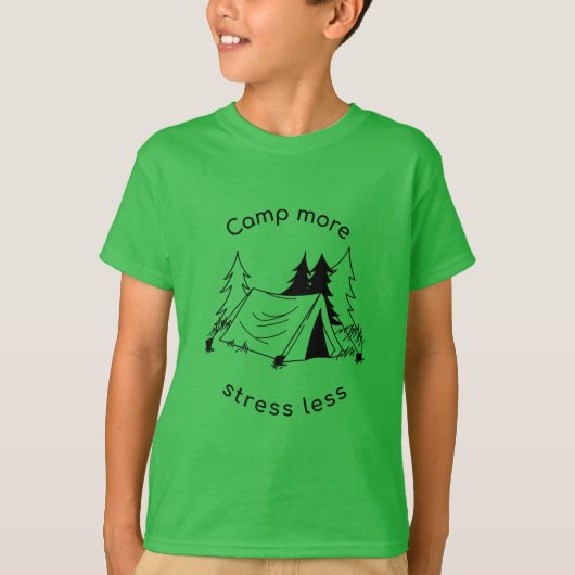 T-shirt Camp plus de stress moins de base Tri-Blend Chemis (Devant)