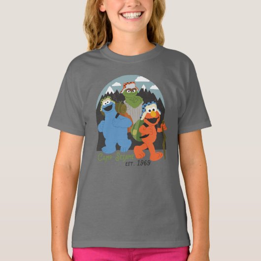 T-shirt Camp Sesame Street EST. 1969 (Devant)